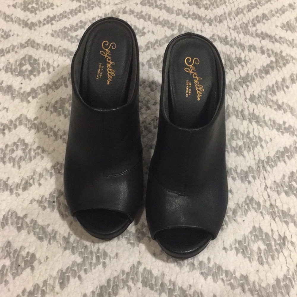 Seychelles black dressy mules